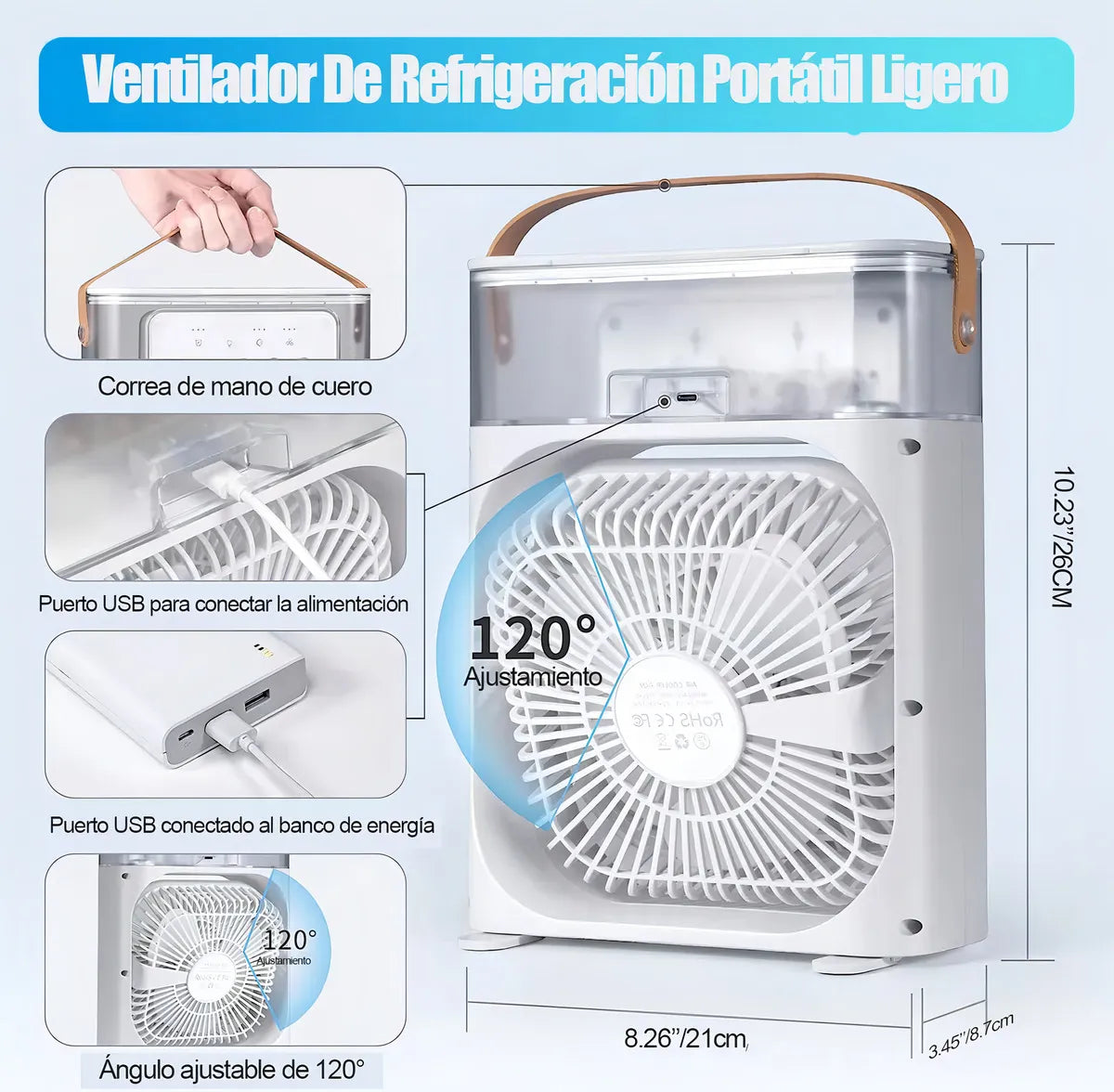 AeroMist Pro™| Mini ventilador 3 en 1
