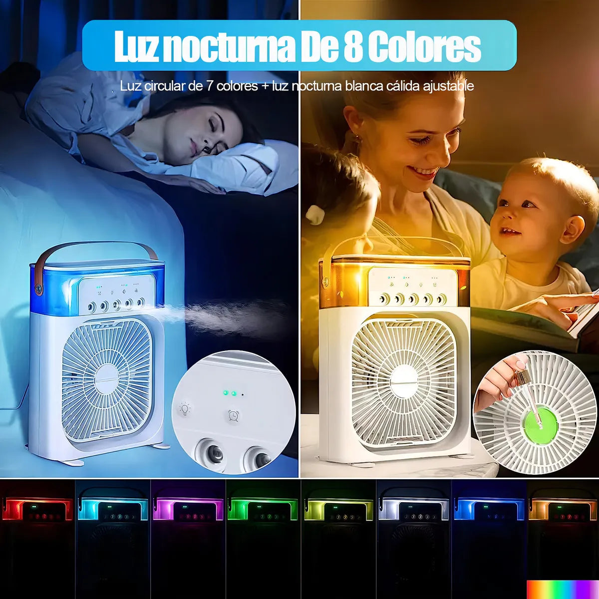 AeroMist Pro™| Mini ventilador 3 en 1